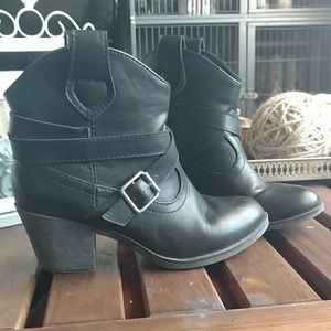 Black Western Booties